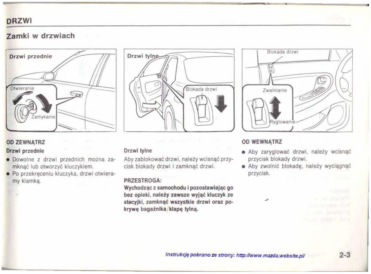 manual  Mazda 626 IV 4 instrukcja / page 12