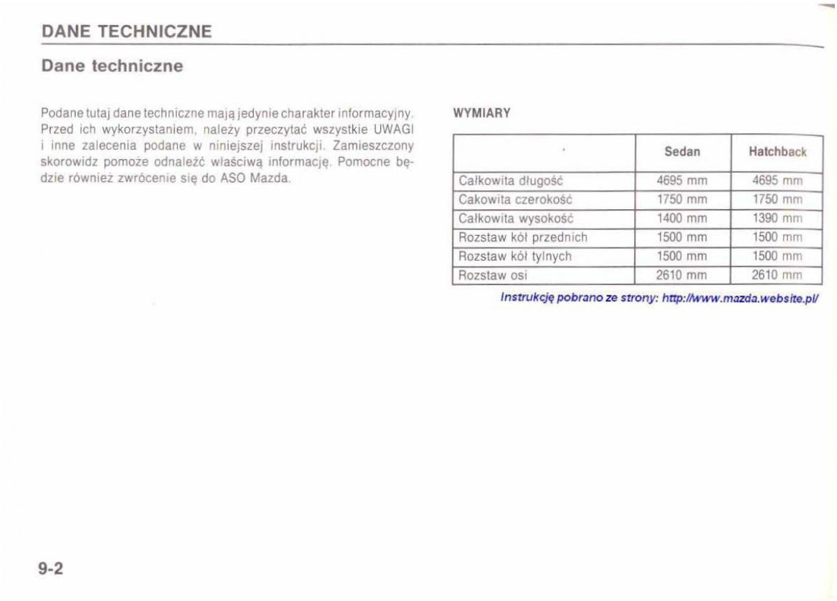 Mazda 626 IV 4 instrukcja obslugi / page 169