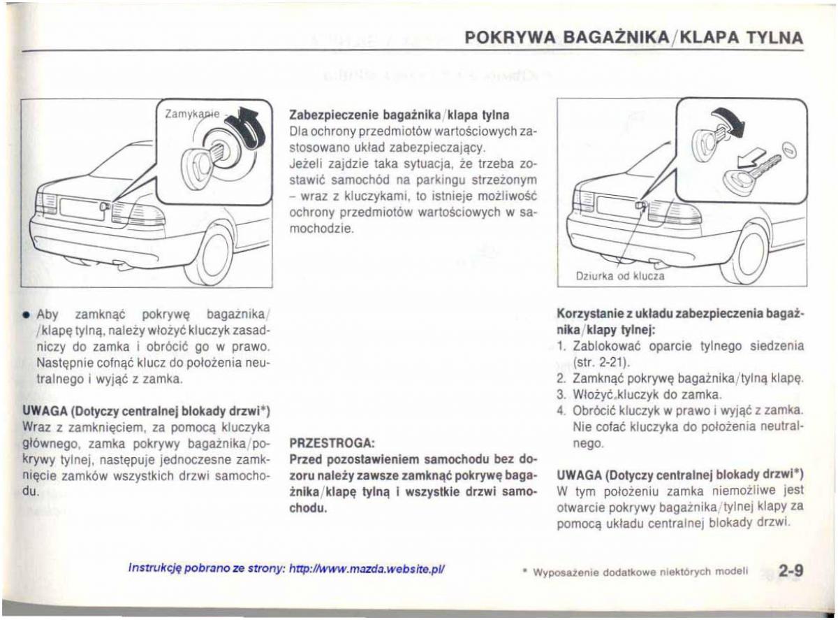 Mazda 626 IV 4 instrukcja obslugi / page 18