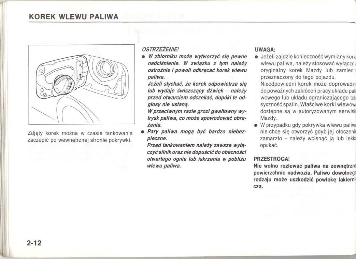 manual  Mazda 626 IV 4 instrukcja / page 21