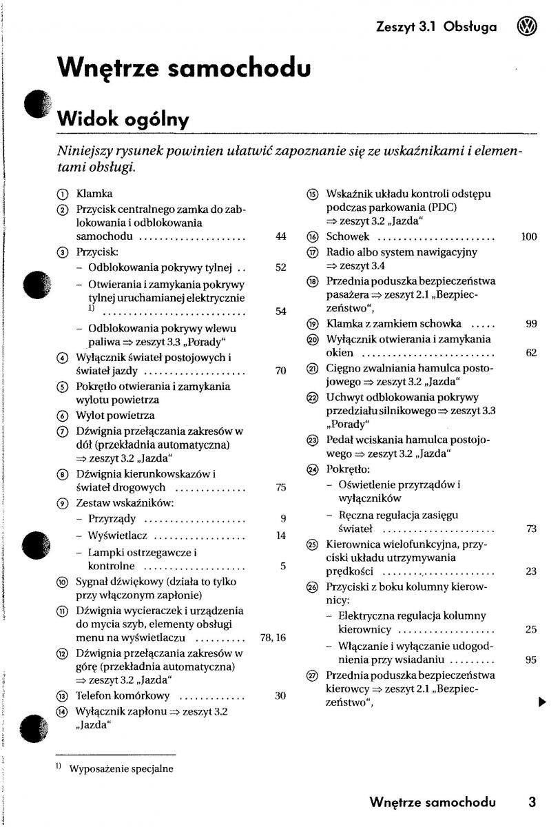 VW Touareg I 1 instrukcja obslugi / page 31