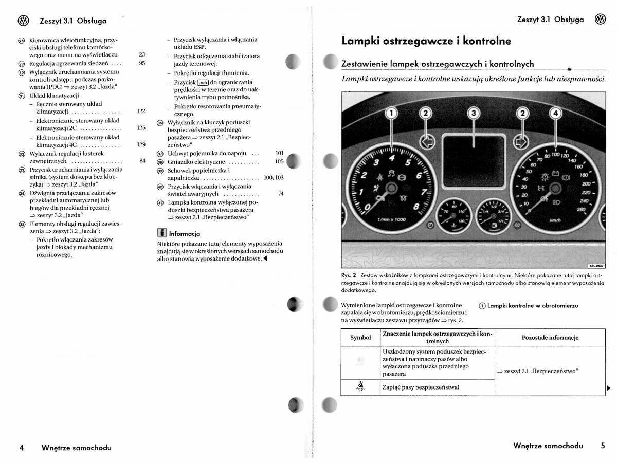 VW Touareg I 1 instrukcja obslugi / page 32
