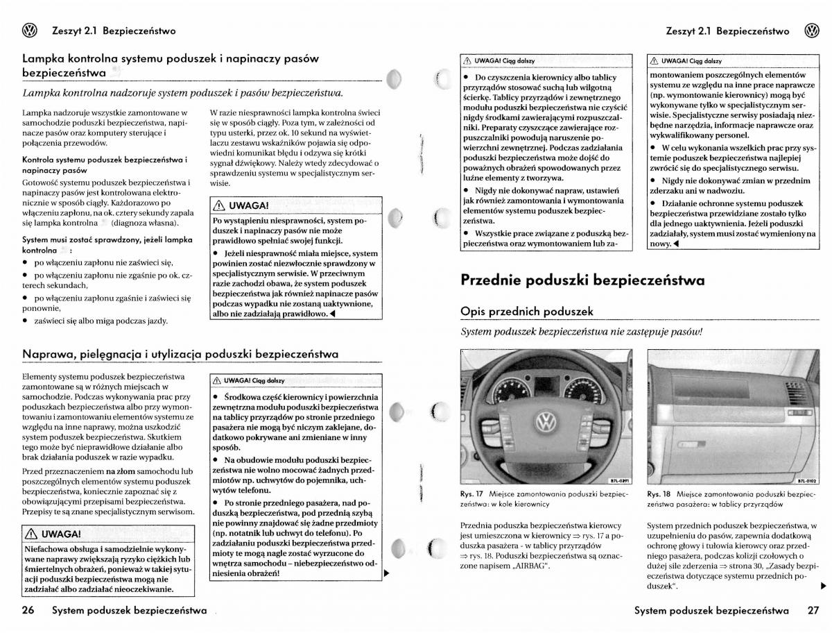 VW Touareg I 1 instrukcja obslugi / page 15