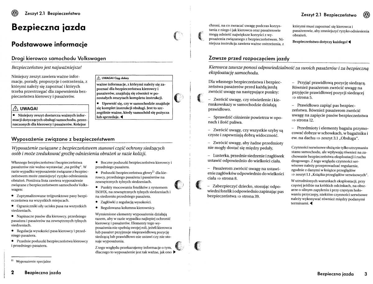 VW Touareg I 1 instrukcja obslugi / page 3