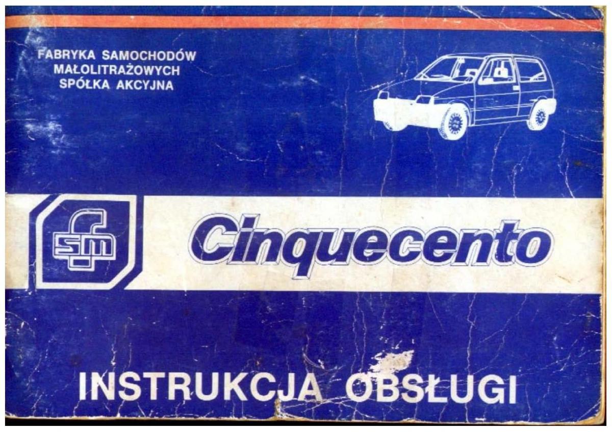 Fiat Cinquecento instrukcja obslugi / page 1