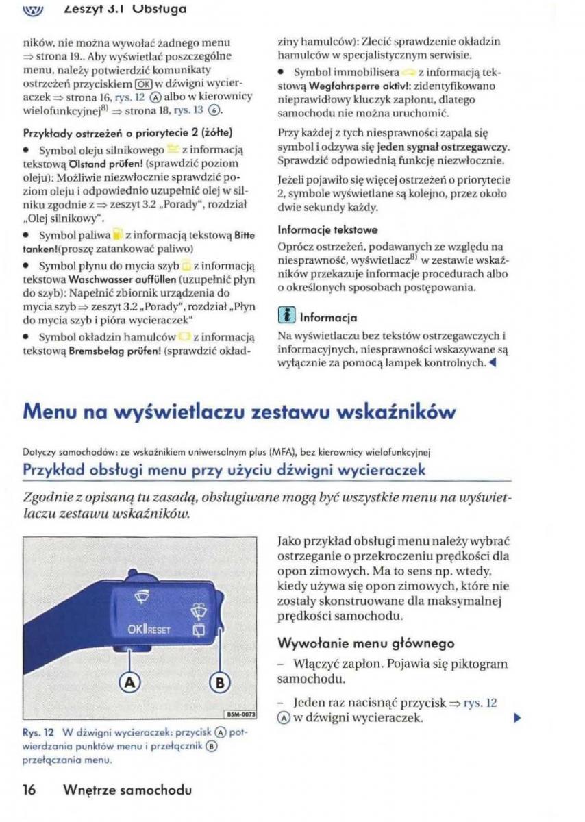 manual VW Golf V VW Golf V 5 Rabbit instrukcja / page 18