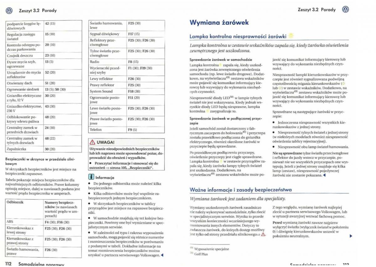 manual VW Golf V VW Golf V 5 Rabbit instrukcja / page 213