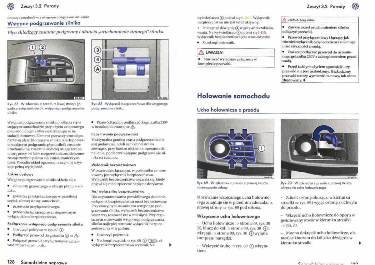 manual VW Golf V VW Golf V 5 Rabbit instrukcja / page 220