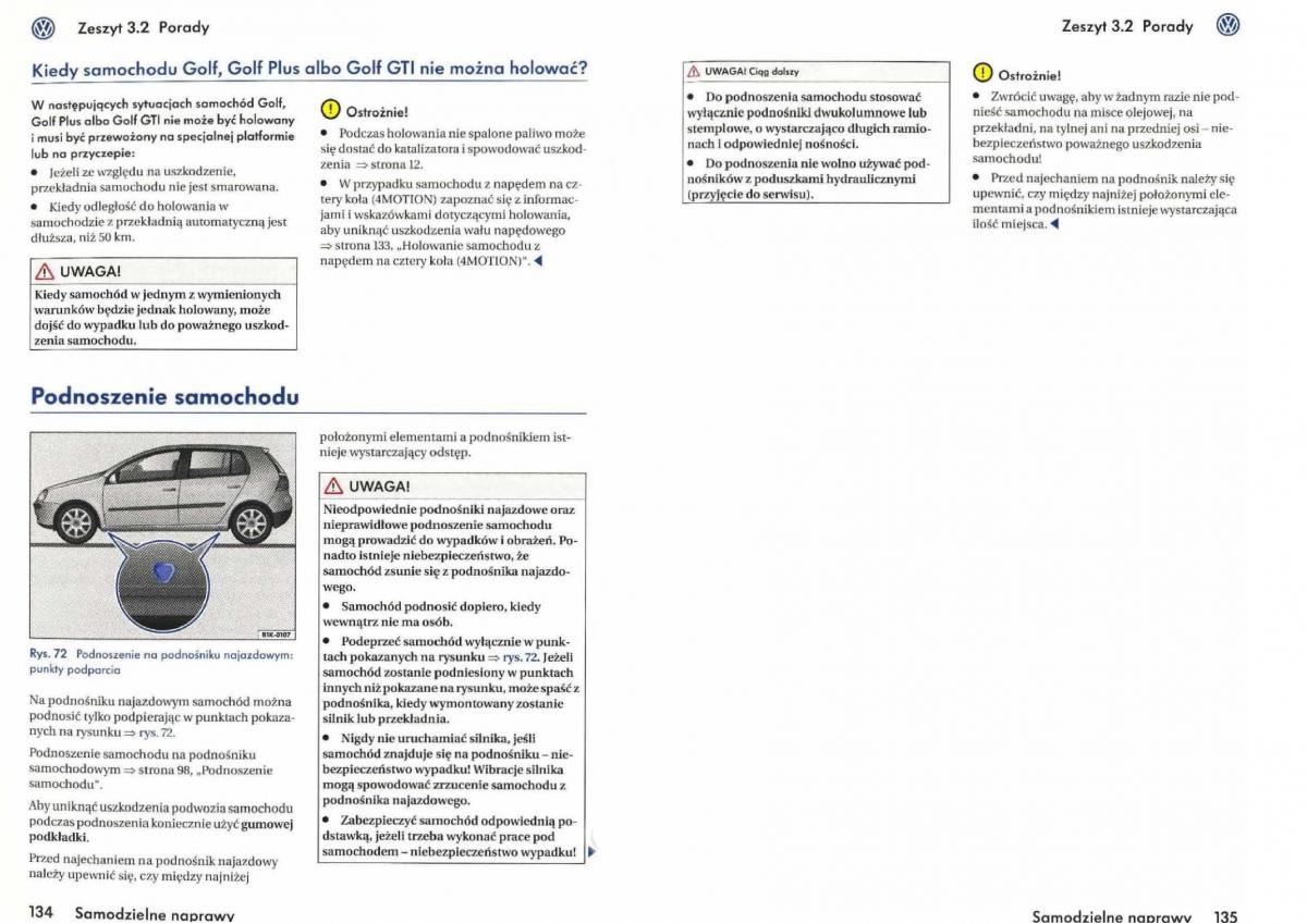 instrukcja obsługi VW Golf V VW Golf V 5 Rabbit instrukcja / page 223