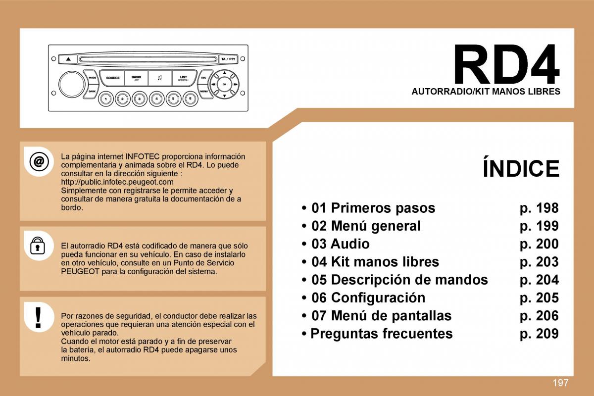 Peugeot 207 manual del propietario / page 205