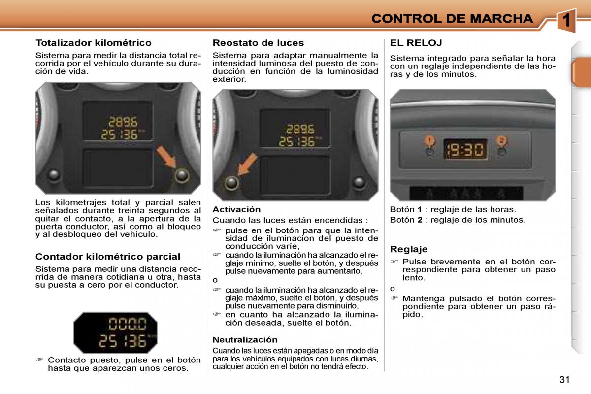 Peugeot 207 manual del propietario / page 23