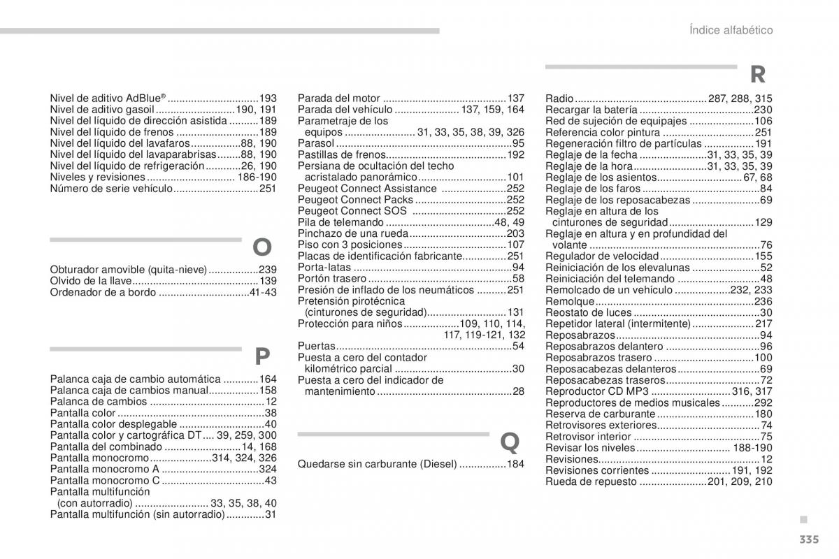 manual  Peugeot 3008 manual del propietario / page 337