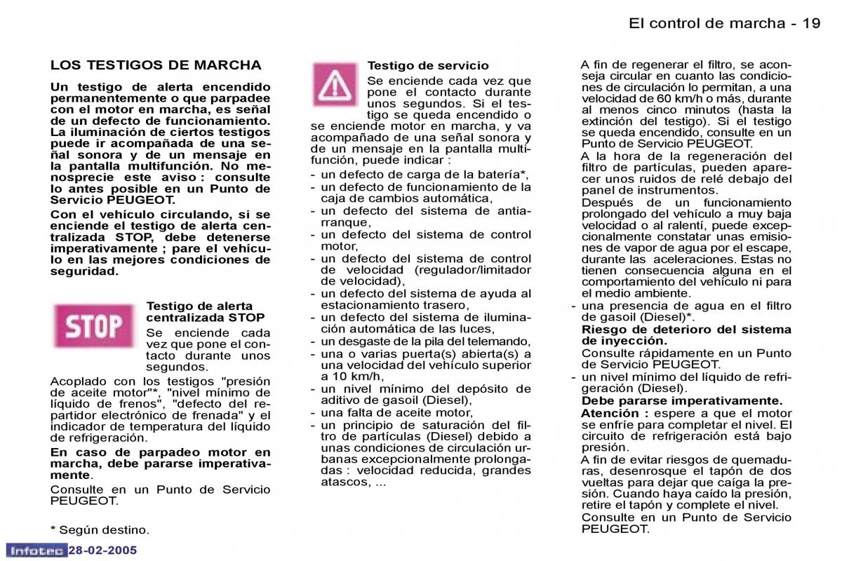 Peugeot 307 manual del propietario / page 16