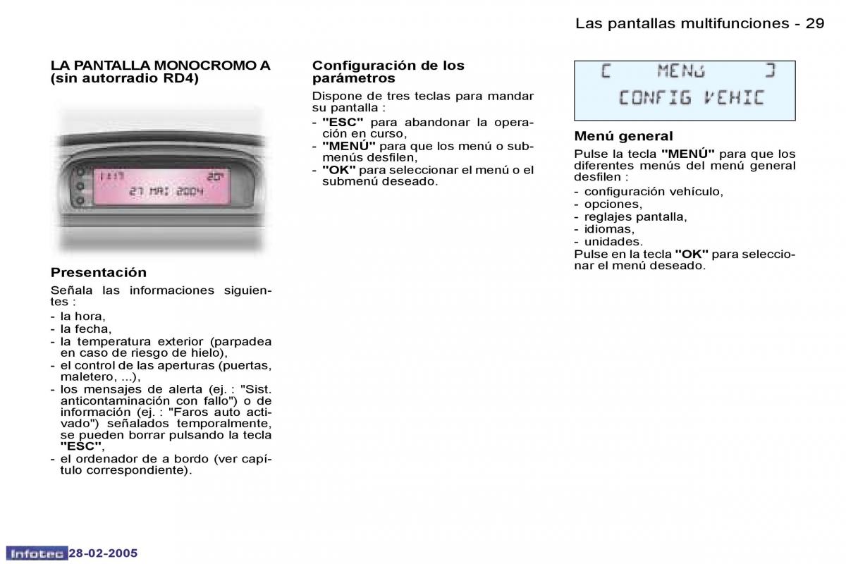 Peugeot 307 manual del propietario / page 31