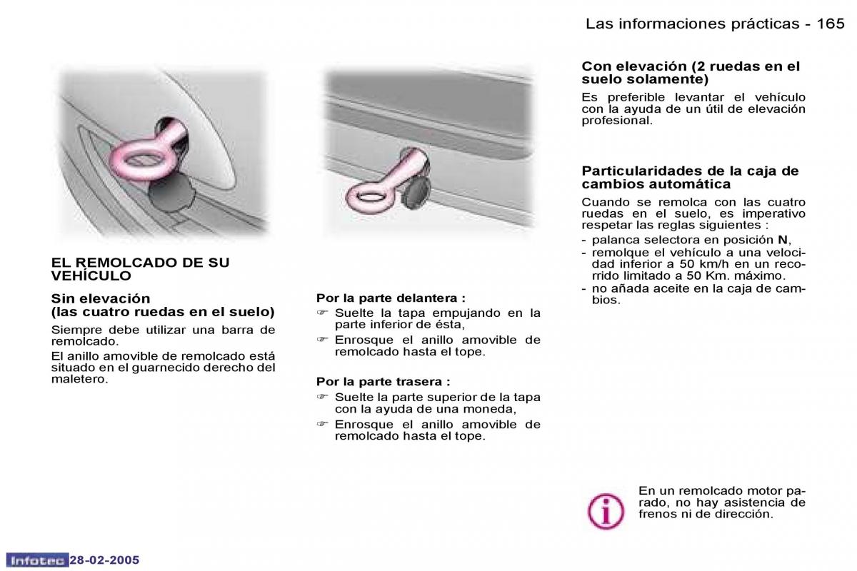 Peugeot 307 manual del propietario / page 185