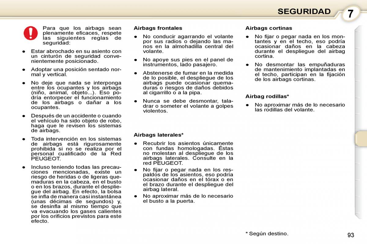 Peugeot 407 manual del propietario / page 108