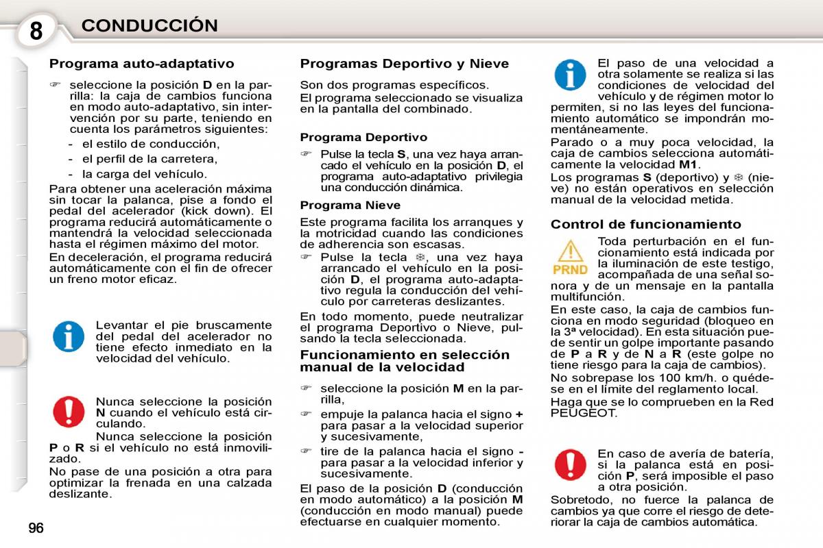 Peugeot 407 manual del propietario / page 112