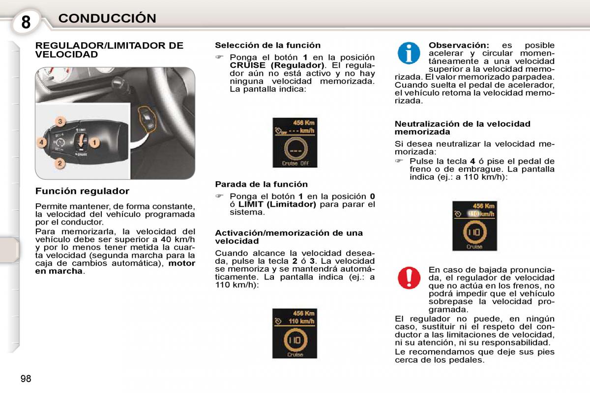 Peugeot 407 manual del propietario / page 114