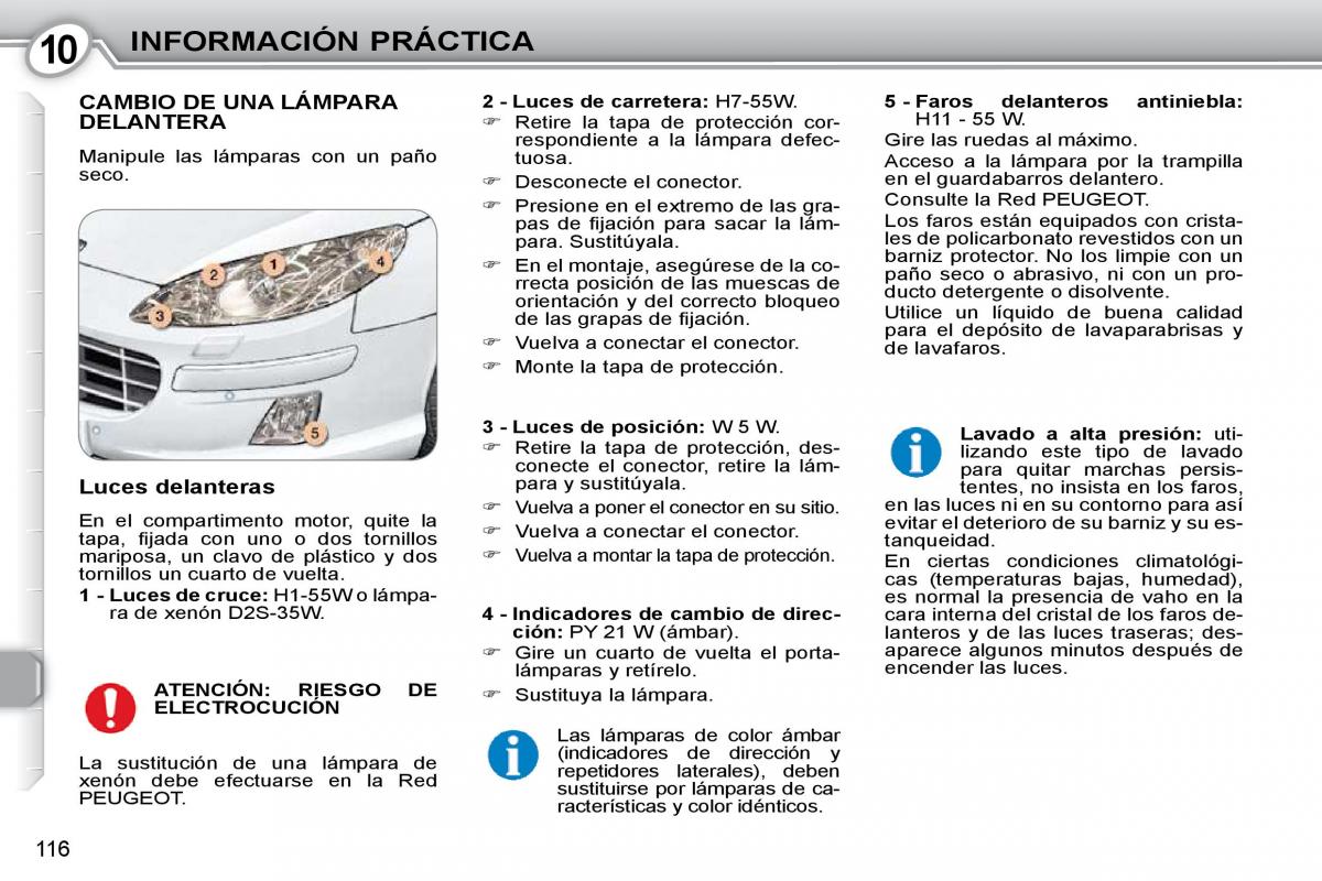 Peugeot 407 manual del propietario / page 132