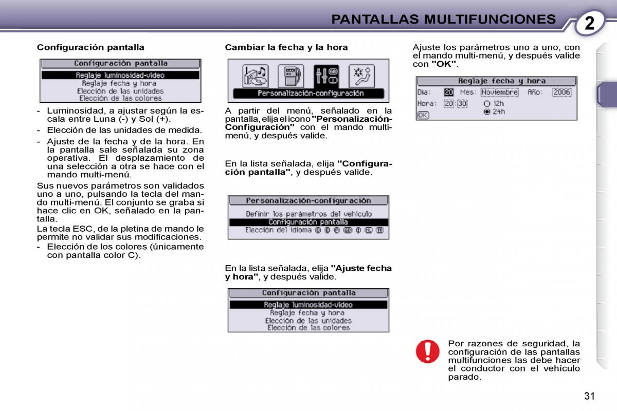 Peugeot 407 manual del propietario / page 31