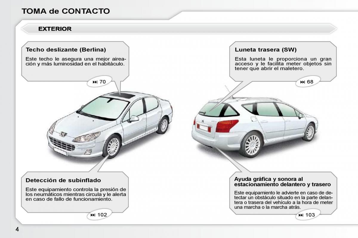 manual  Peugeot 407 manual del propietario / page 1