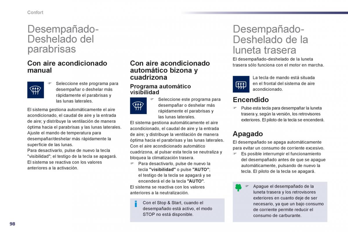 Peugeot 508 manual del propietario / page 100