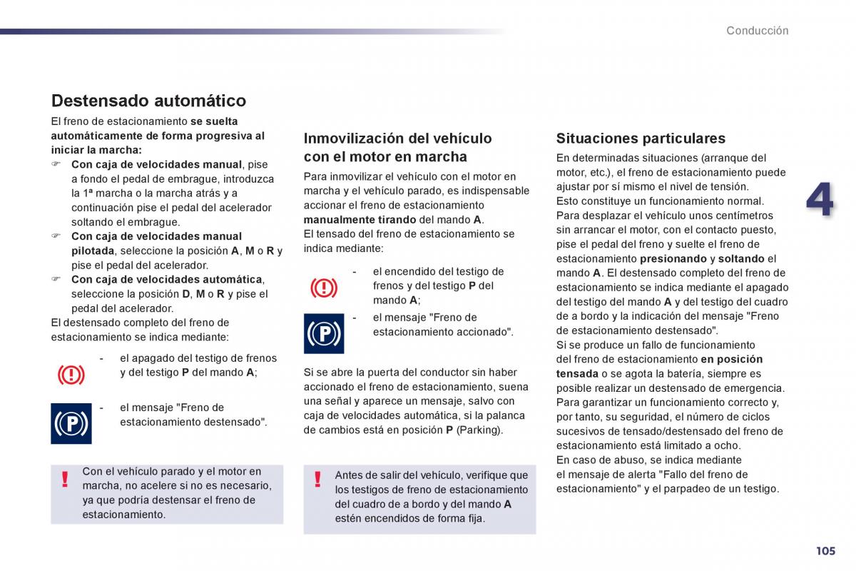 Peugeot 508 manual del propietario / page 107