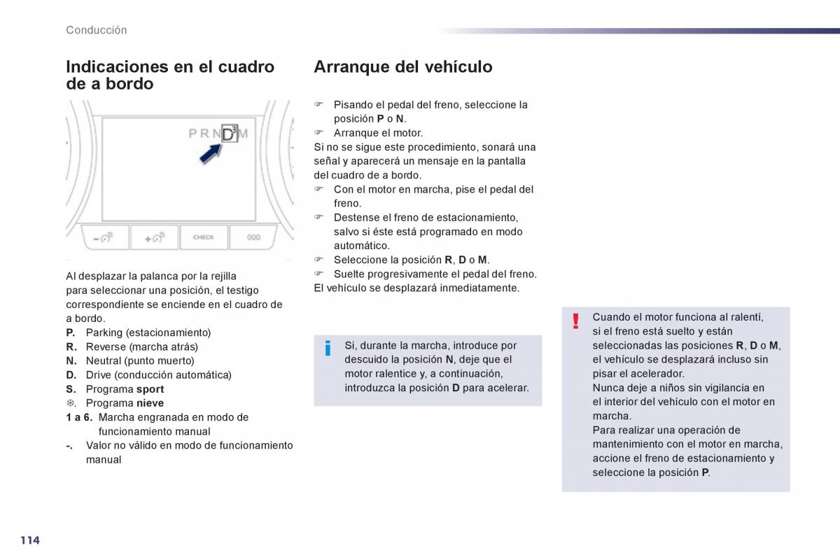 Peugeot 508 manual del propietario / page 116