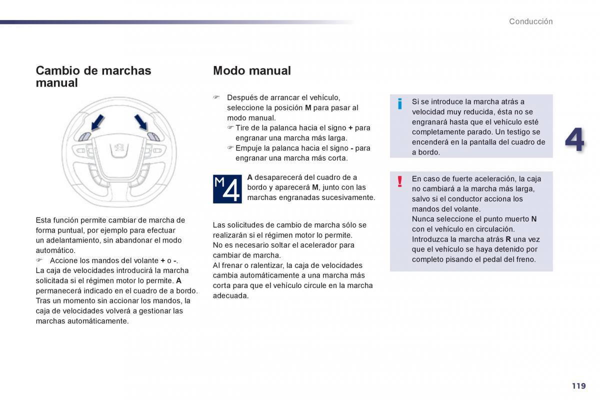 Peugeot 508 manual del propietario / page 121