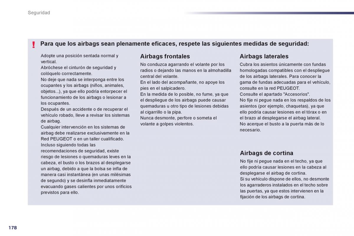 Peugeot 508 manual del propietario / page 180