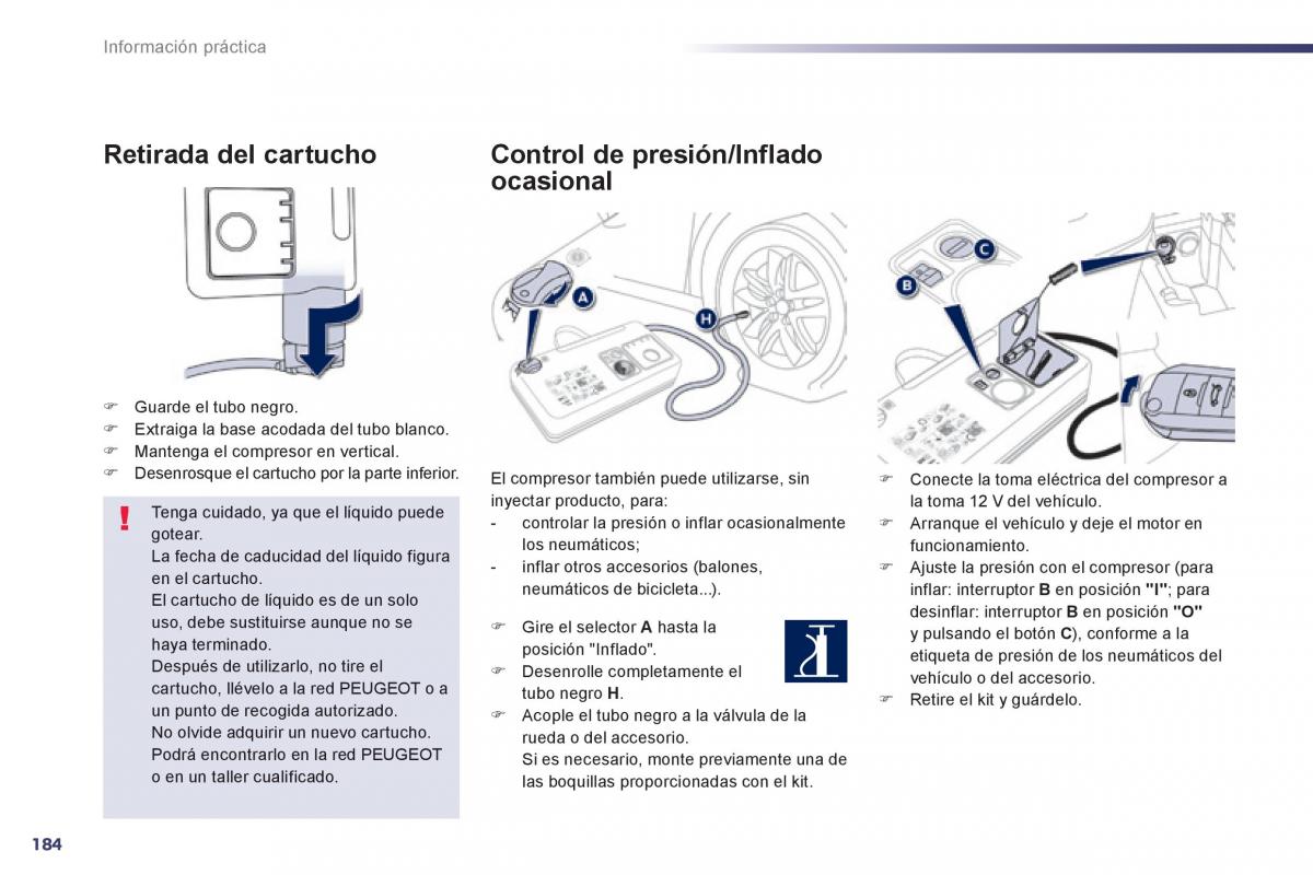 Peugeot 508 manual del propietario / page 186