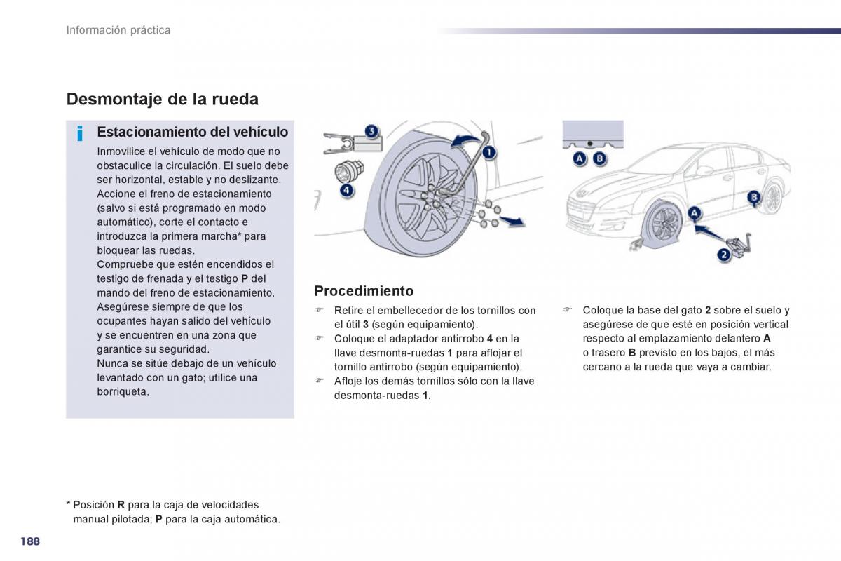 Peugeot 508 manual del propietario / page 190