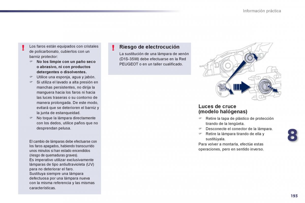 Peugeot 508 manual del propietario / page 195