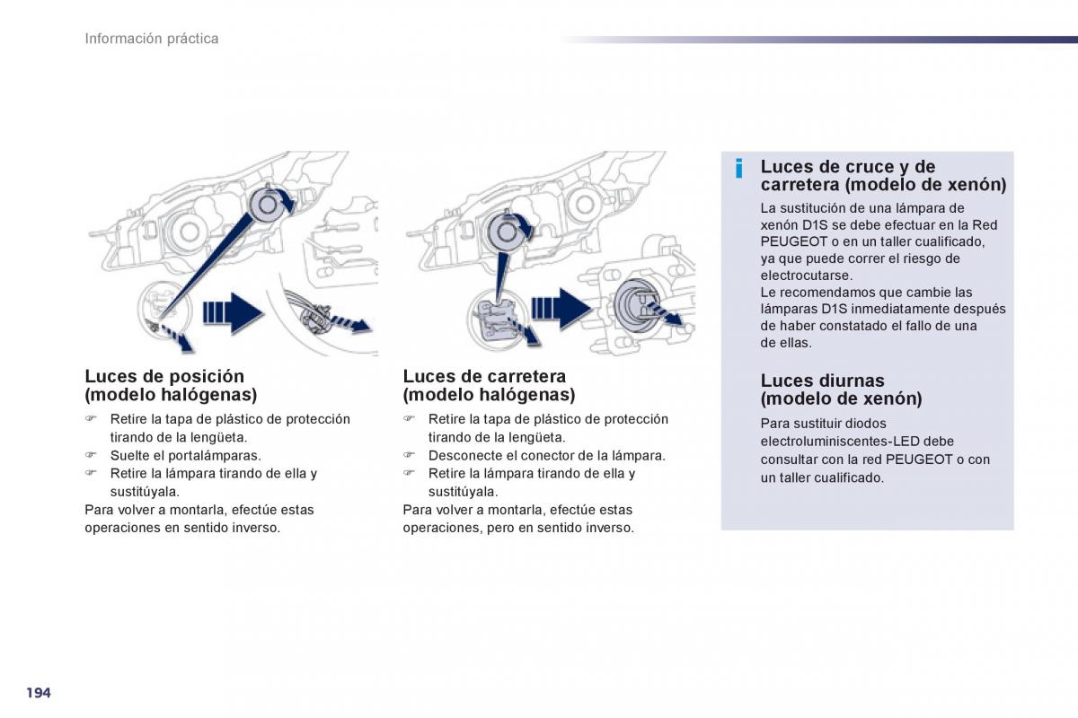 Peugeot 508 manual del propietario / page 196