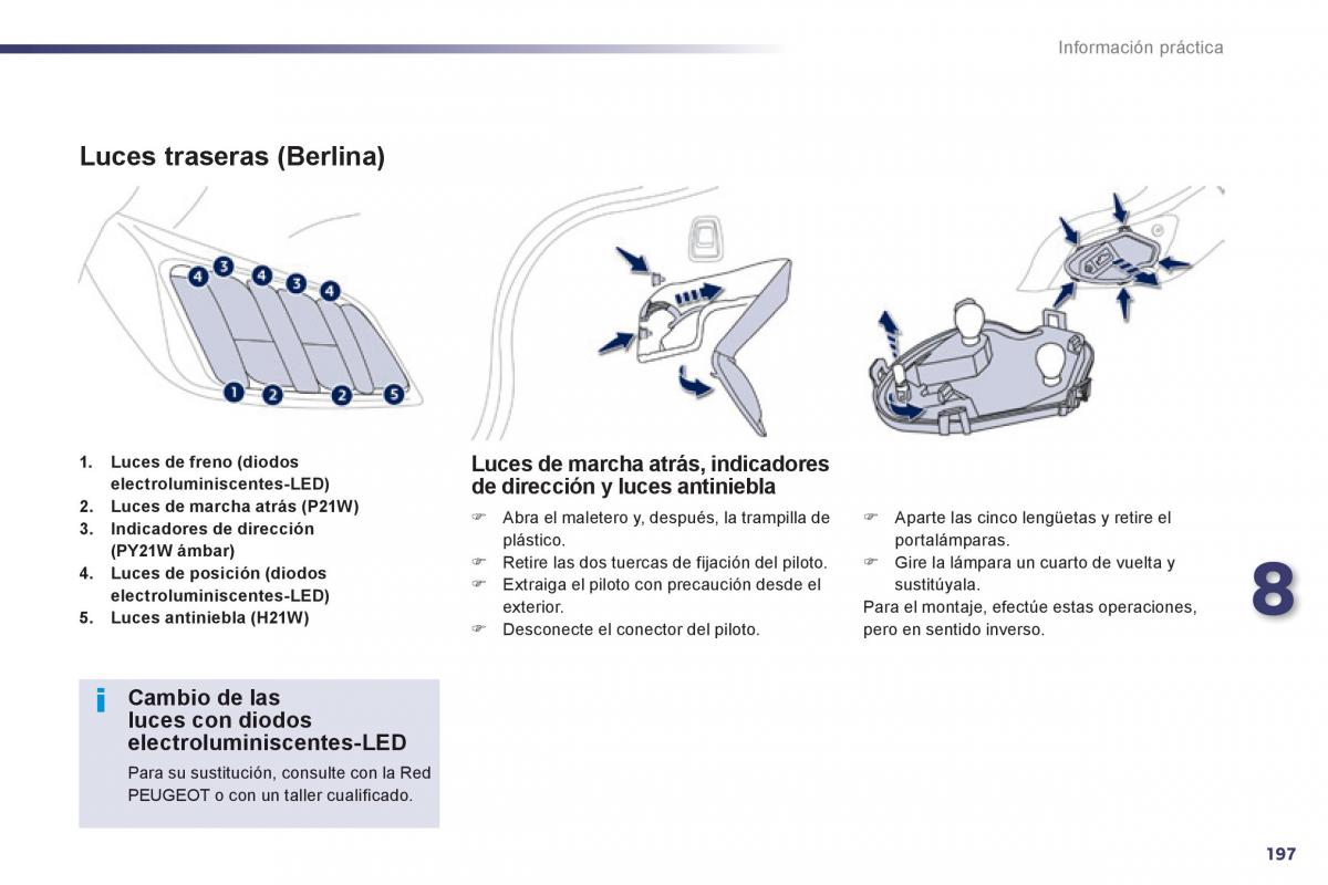 Peugeot 508 manual del propietario / page 199