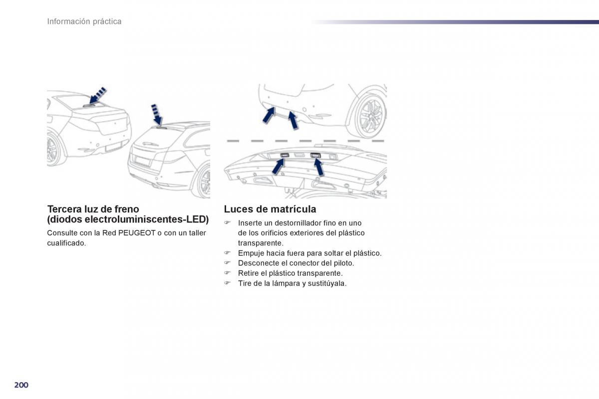 Peugeot 508 manual del propietario / page 202