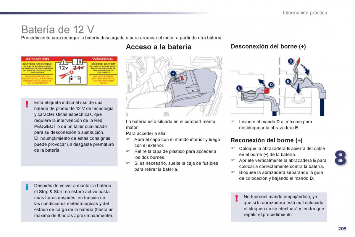 Peugeot 508 manual del propietario / page 207