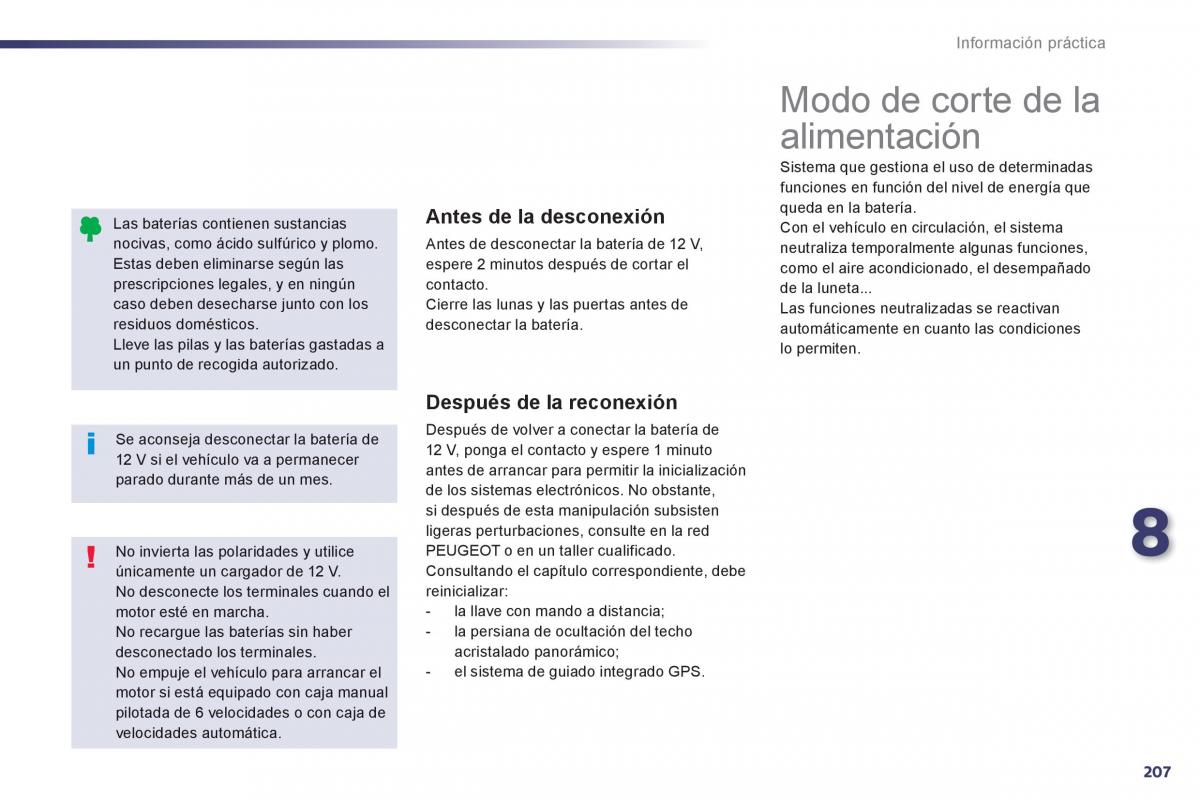 Peugeot 508 manual del propietario / page 209