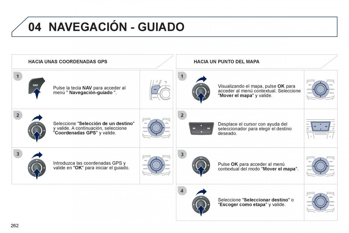 Peugeot 508 manual del propietario / page 264