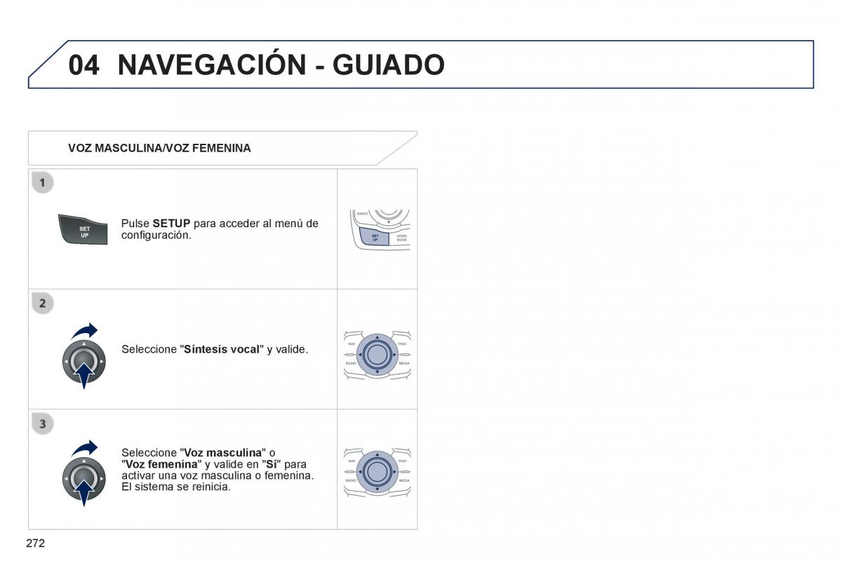 Peugeot 508 manual del propietario / page 274