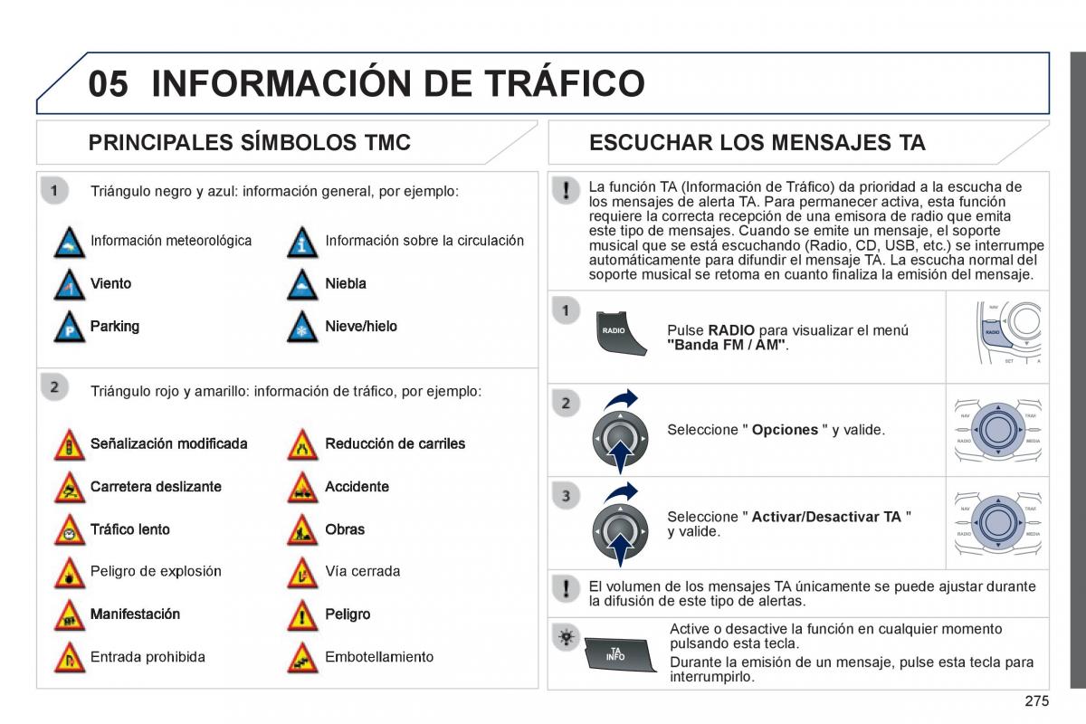 Peugeot 508 manual del propietario / page 277