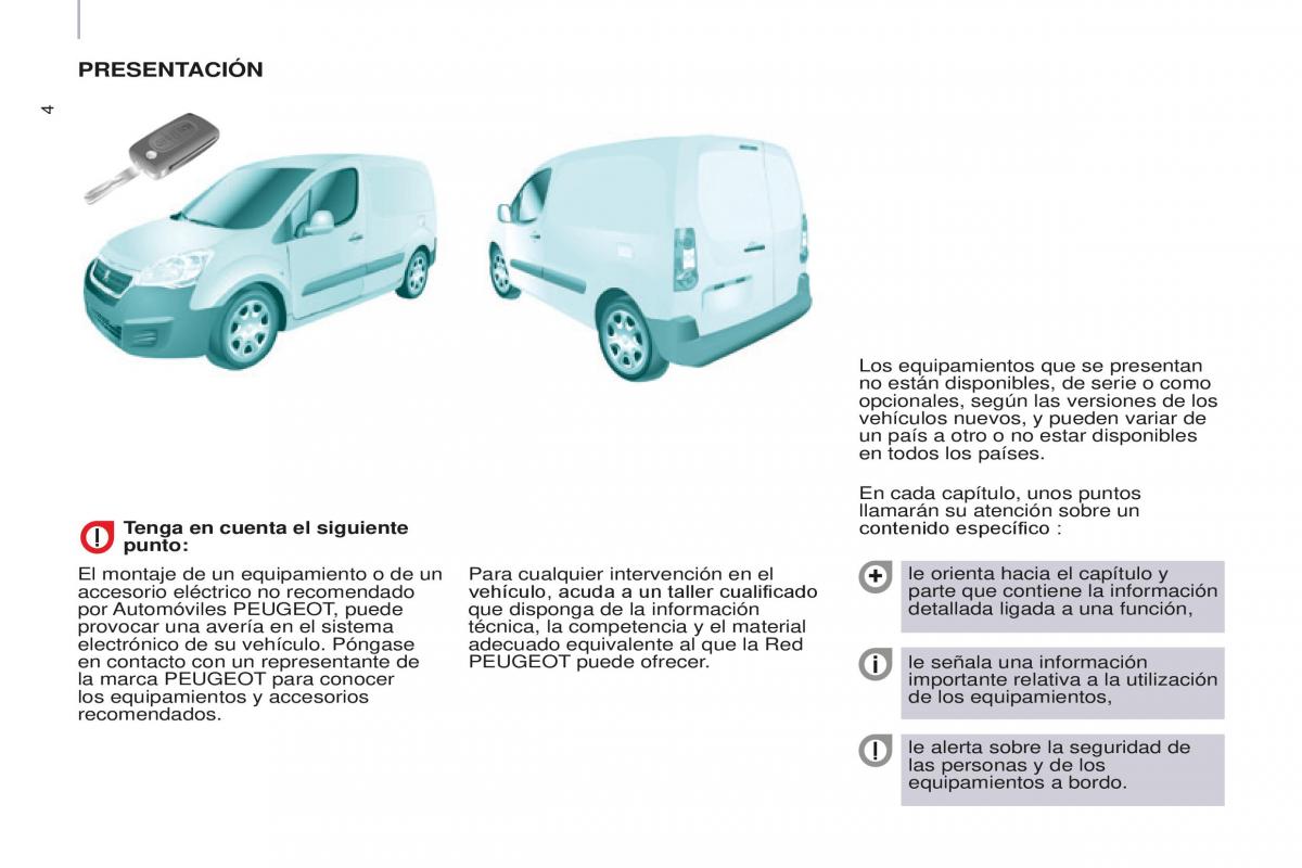 Peugeot Partner II 2 manual del propietario / page 6