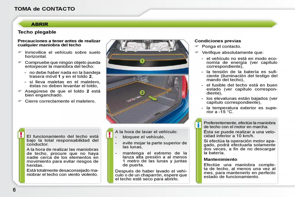 Peugeot 207 CC manual del propietario / page 3