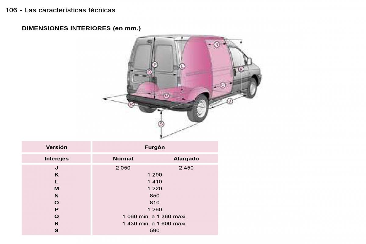 Peugeot Expert I 1 manual del propietario / page 111