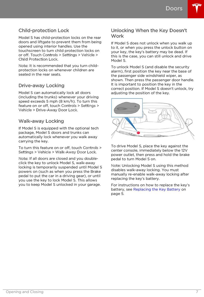 manual  Tesla S owners manual / page 7