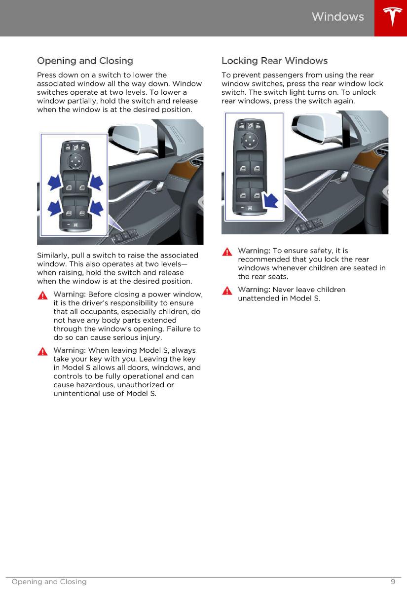 manual  Tesla S owners manual / page 9