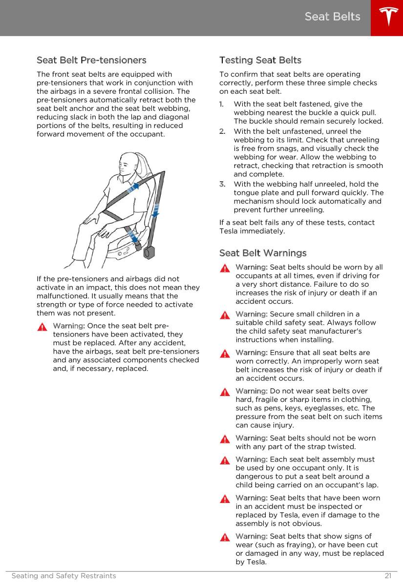 manual  Tesla S owners manual / page 21