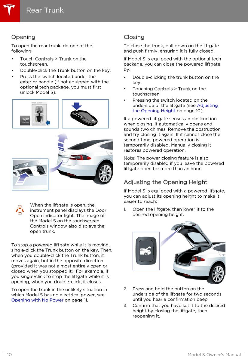 Tesla S owners manual / page 10