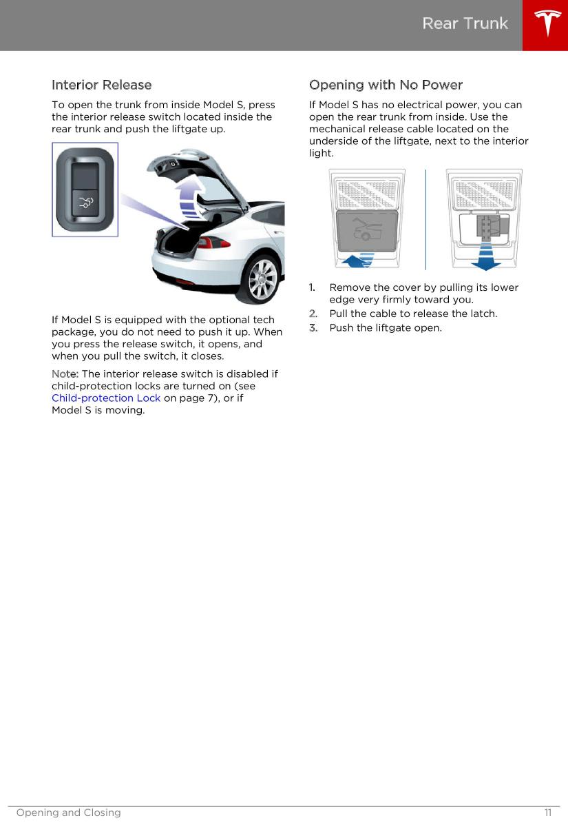 Tesla S owners manual / page 11