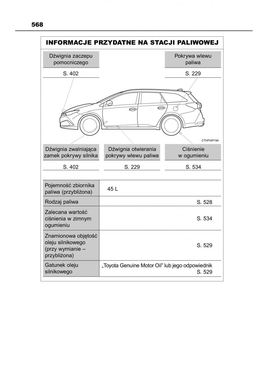 Toyota Auris Hybrid II 2 instrukcja obslugi / page 568